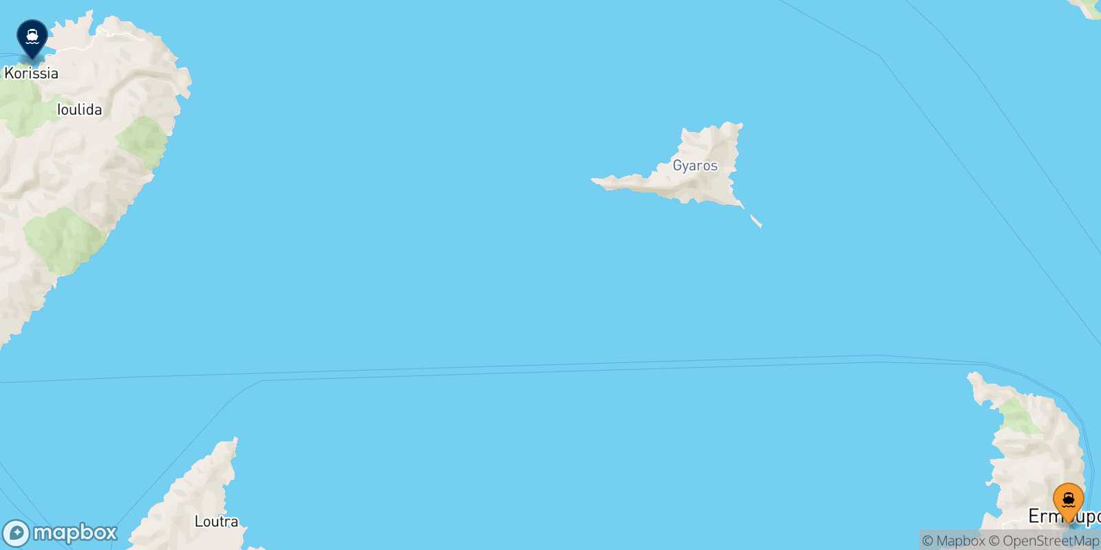 Mapa de la ruta Syros Kea