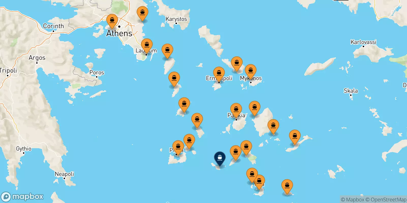 Ferries de Grecia a Folegandros