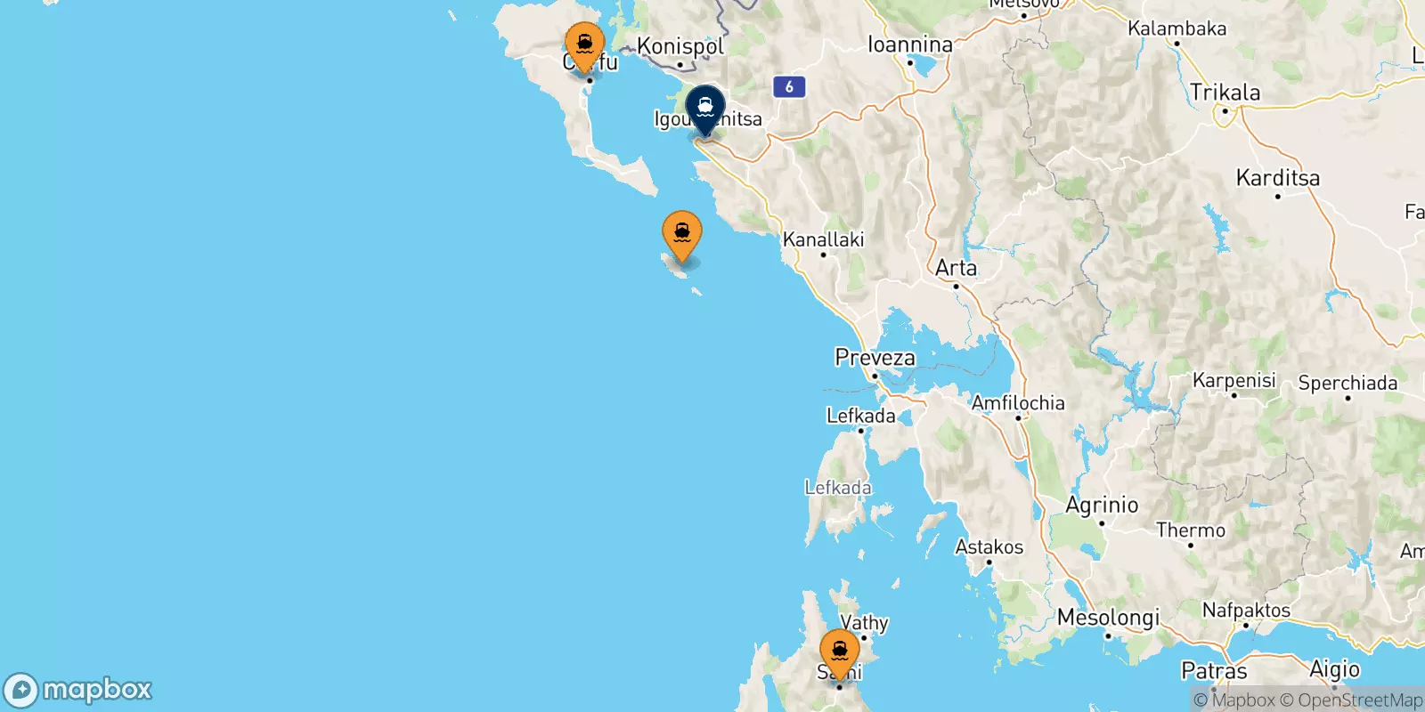 Ferries de Grecia a Igoumenitsa