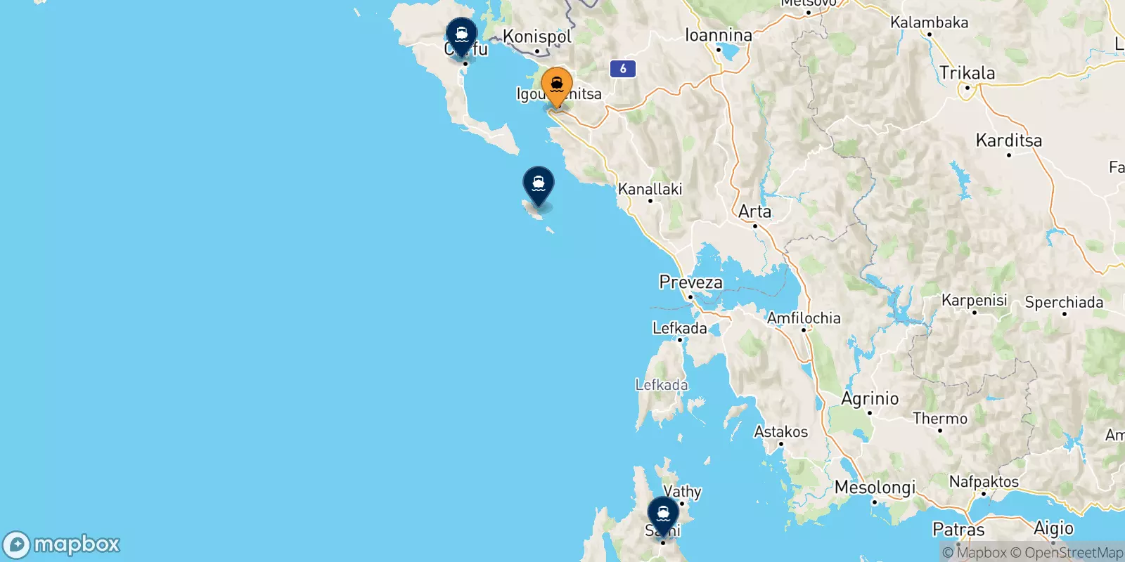 Ferries de Igoumenitsa a Grecia