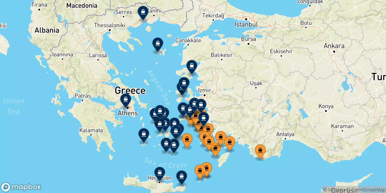 Ferries de Dodecaneso a Grecia