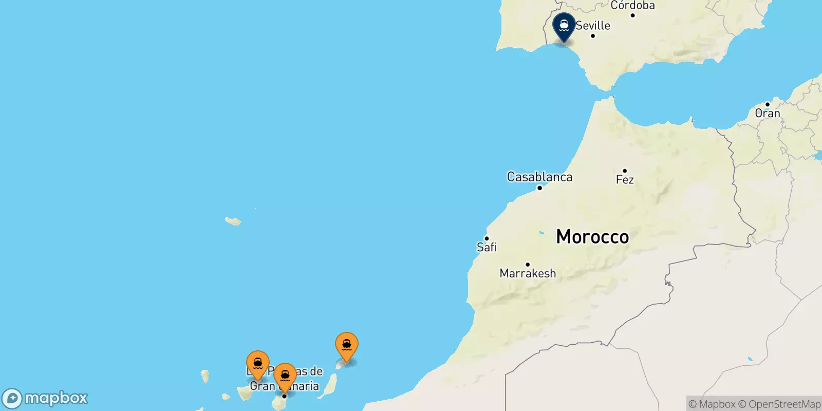 Ferries de España a Huelva