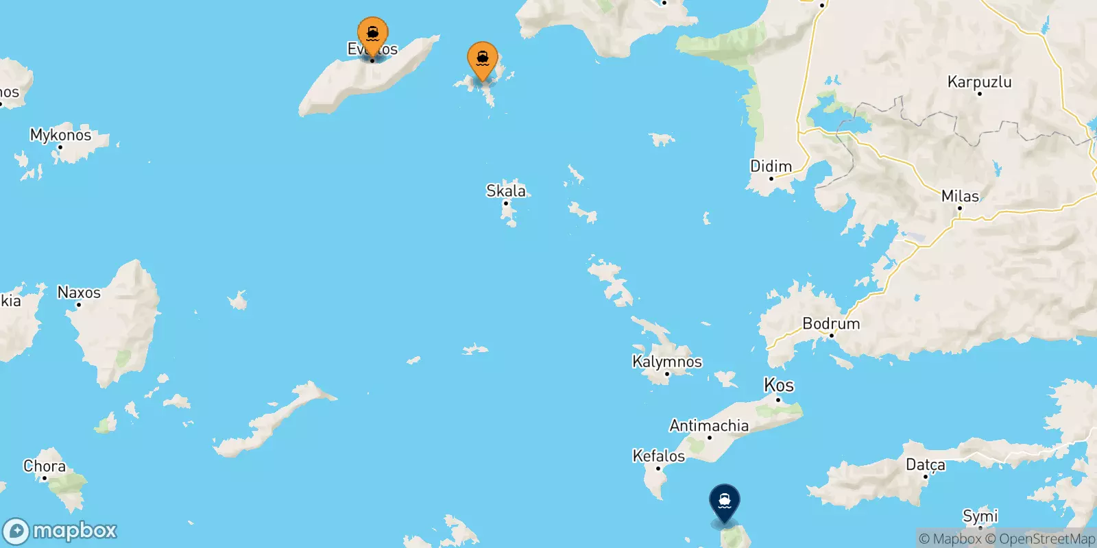 Ferries de Islas Del Egeo a Nisyros