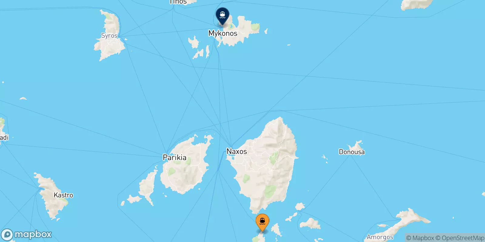 Ferries de Iraklia a Mykonos