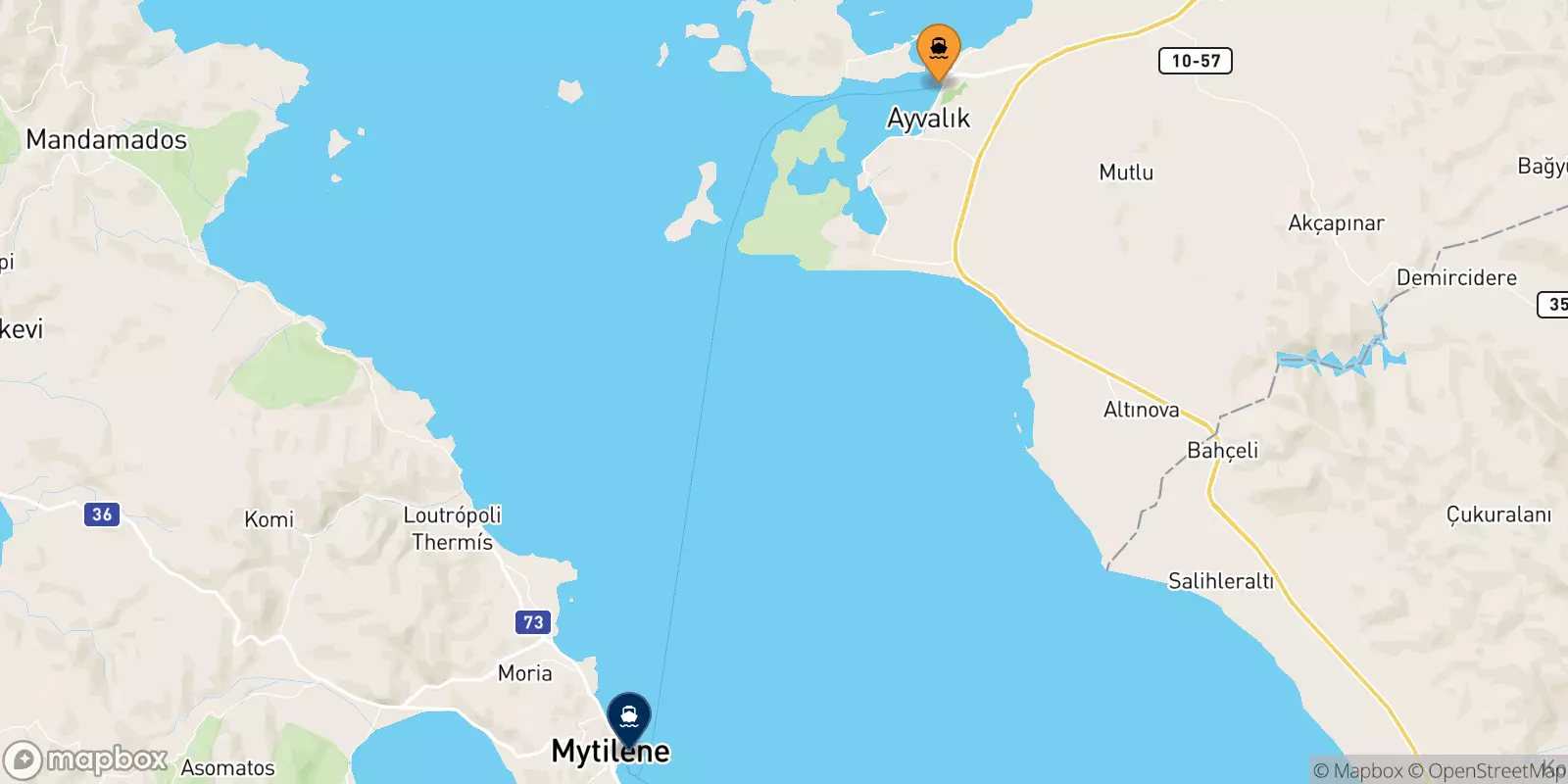 Ferries de Ayvalik a Islas Del Egeo