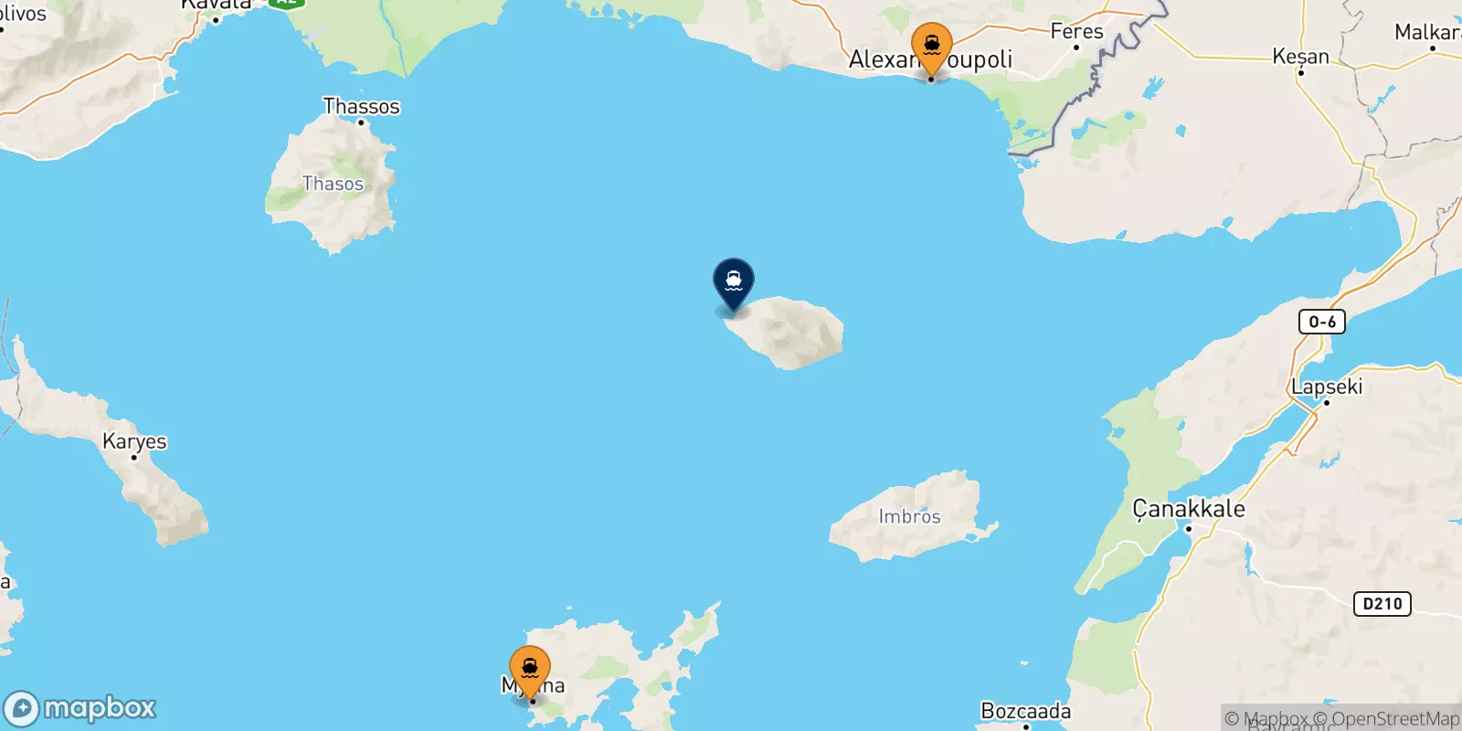 Ferries de Grecia a Samothraki