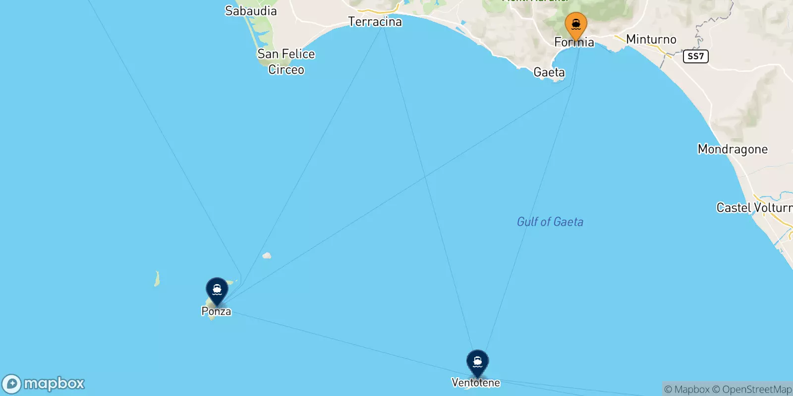 Ferries de Formia a Italia