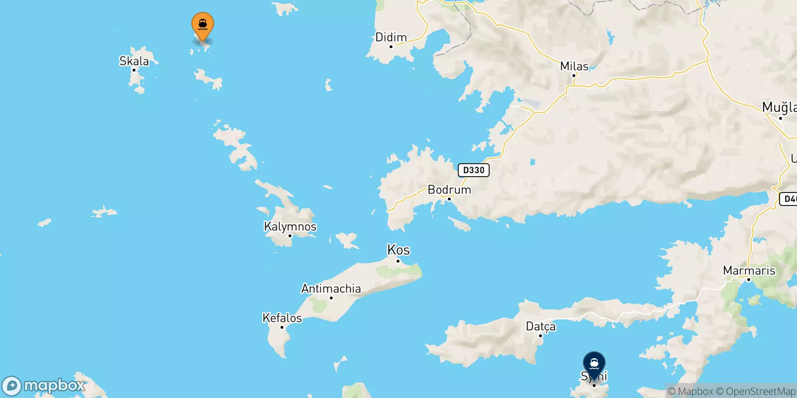 Ferries de Arkyi a Symi