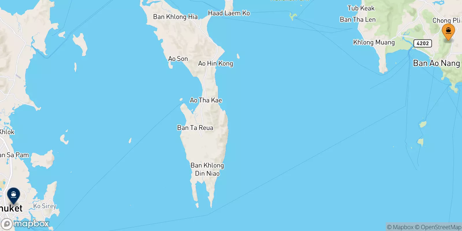 Ferries de Ao Nang (Nopparat Thara Pier) a Isla De Phuket