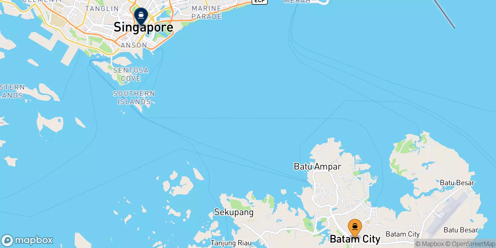 Ferries de Batam Centre a Harbourfront Centre