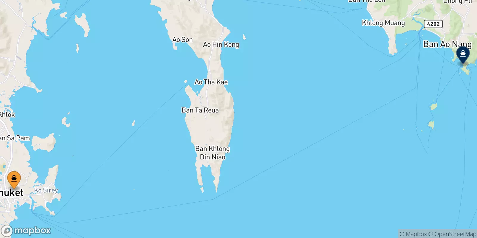 Ferries de Isla De Phuket a Railay Beach
