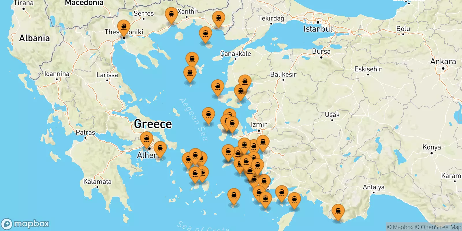 Ferries a Islas Del Egeo